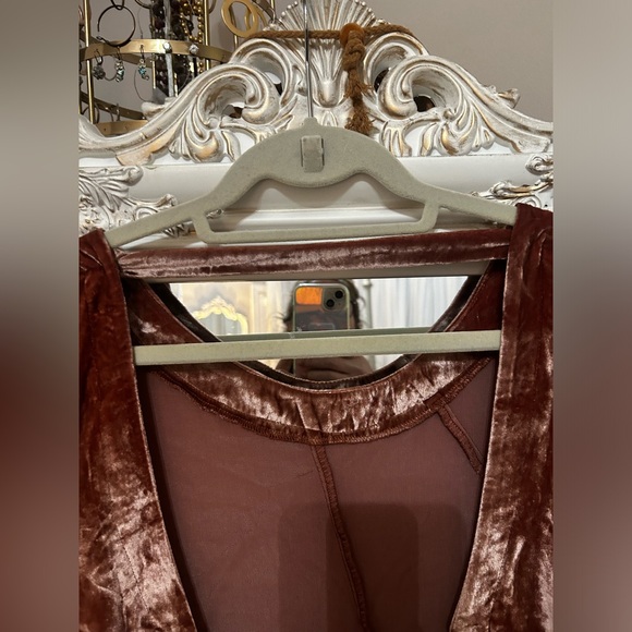 Free People Back To Business Velvet Top XL - Picture 11 of 16